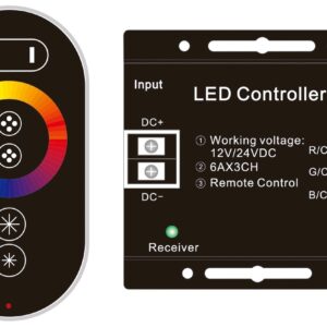 Avide LED Ταινία 12V 216W RGB 6 Πλήκτρα RF Τηλεχειριστήριο Αφής και Ελεγκτής