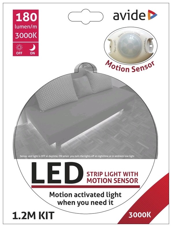 Avide LED Ταινία Αισθητήρα Φωτός Κρεβατιού 3W 3000K Avide LED Ταινία Αισθητήρα Φωτός Κρεβατιού 3W 3000K