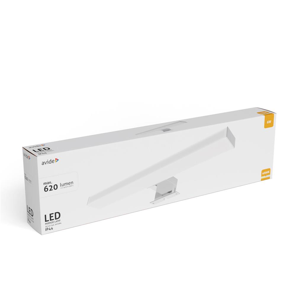 Avide LED Τετράγωνο Φωτιστικό Καθρέφτη Chrome Plastic 400mm NW 4000K 6W IP44 Avide LED Τετράγωνο Φωτιστικό Καθρέφτη Chrome Plastic 400mm NW 4000K 6W IP44 - Image 3