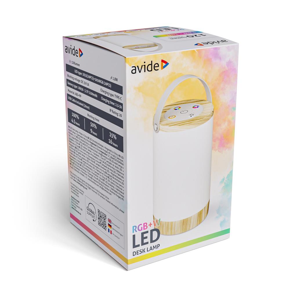 Avide LED Φορητό Επιτραπέζιο Φωτιστικό RGB Avide LED Φορητό Επιτραπέζιο Φωτιστικό RGB - Image 5