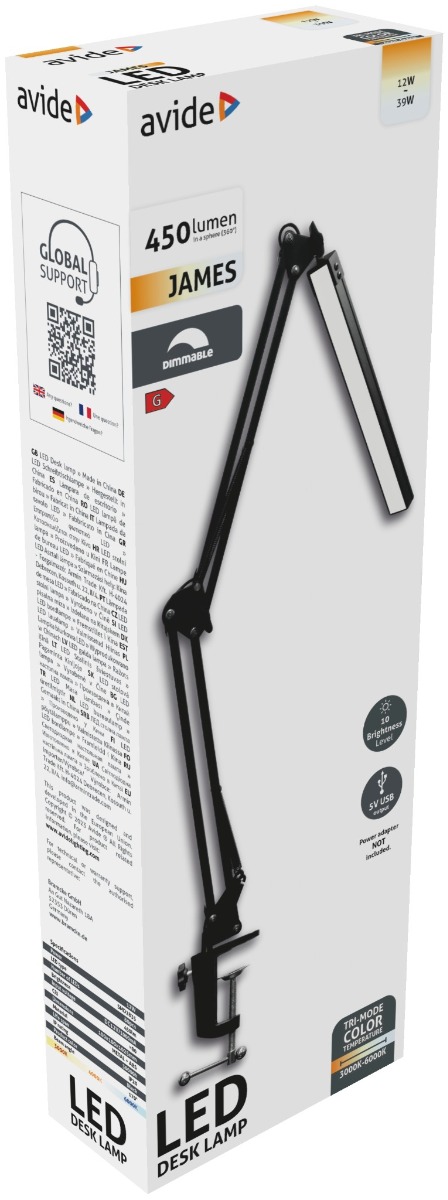 Avide LED Φωτιστικό Γραφείου με Βάση Γραφείου 12W Avide LED Φωτιστικό Γραφείου με Βάση Γραφείου 12W - Image 2