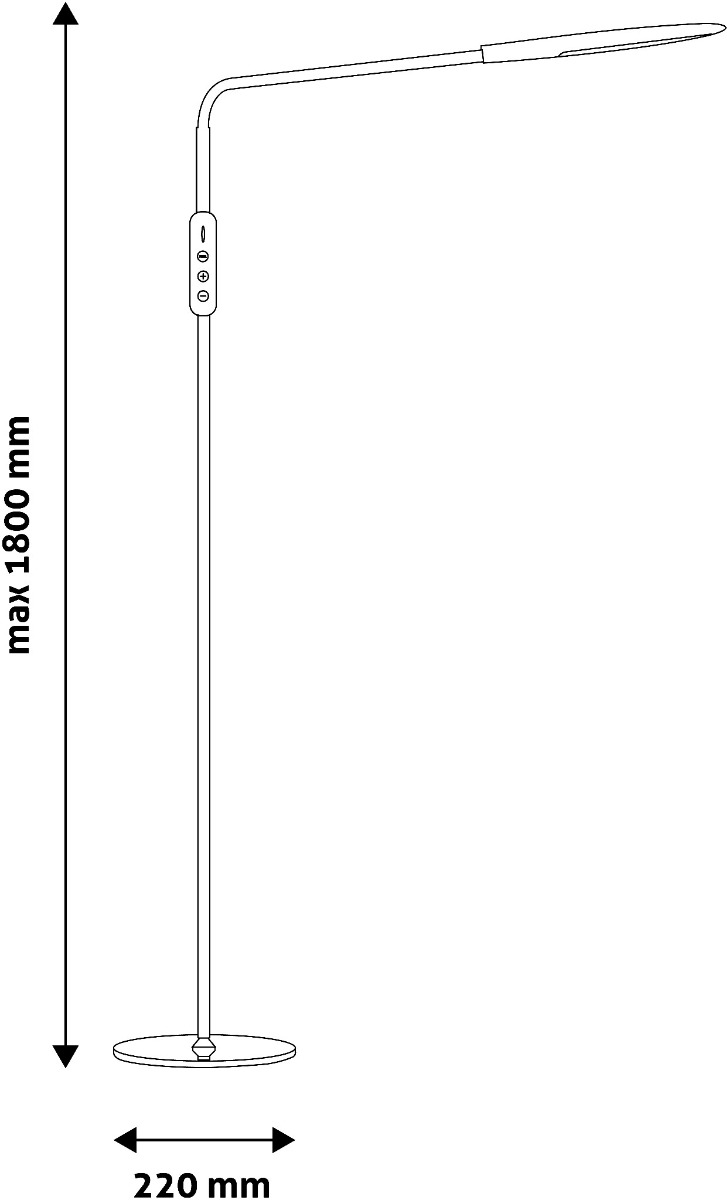 Avide LED Φωτιστικό Δαπέδου Remo 9W CCT Μαύρο Avide LED Φωτιστικό Δαπέδου Remo 9W CCT Μαύρο - Image 4