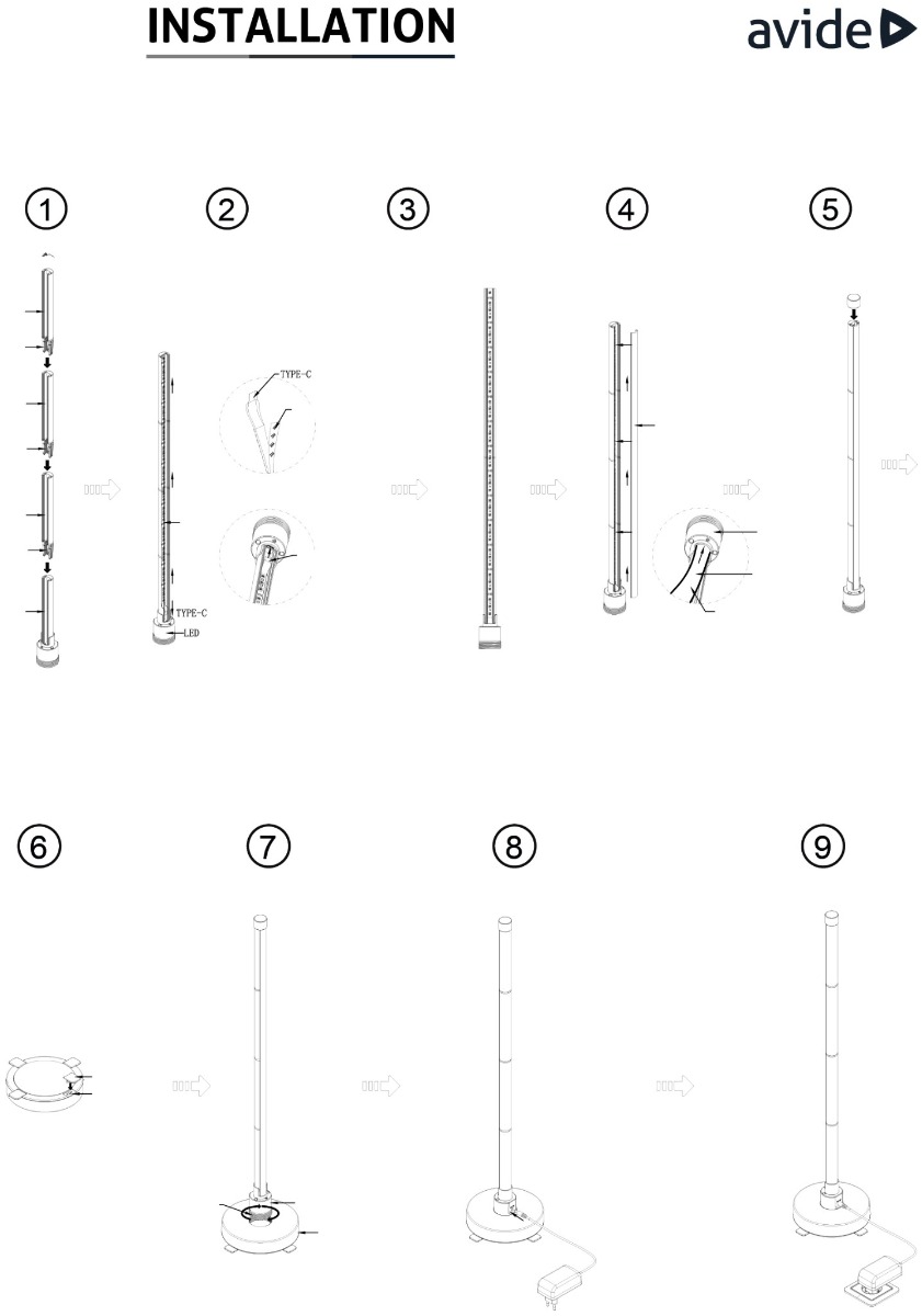 Avide LED Φωτιστικό Δαπέδου Γωνίας RGB + W με με Αισθητήρα Μουσικής Avide LED Φωτιστικό Δαπέδου Γωνίας RGB + W με με Αισθητήρα Μουσικής - Image 4