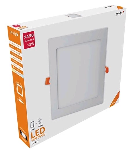 Avide LED Φωτιστικό Οροφής Χωνευτό Τετράγωνο Αλουμίνιο 18W Λευκό 4000K Avide LED Φωτιστικό Οροφής Χωνευτό Τετράγωνο Αλουμίνιο 18W Λευκό 4000K
