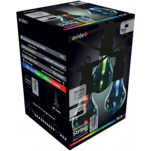 Avide Εξωτερική Γιρλάντα 5m Papaya RGB Με Δυνατότητα Επέκτασης- Με Τηλ/στήριο