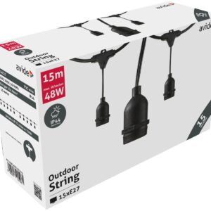 Avide Εξωτερική Γιρλάντα E27 15m 15 Θέσεων