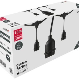 Avide Εξωτερική Γιρλάντα E27 15m 24 Θέσεων