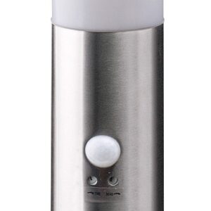 Avide Εξωτερικό Φωτιστικό Κήπου Boca 1xE27 450mm IP44 Σατέν Νίκελ Φωτοκύτταρο