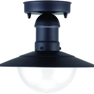 Avide Εξωτερικό Φωτιστικό Οροφής Imperial 1xE27 IP44 Μαύρο
