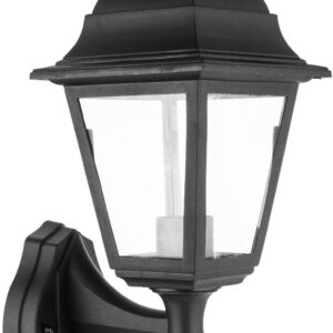 Avide Εξωτερικό Φωτιστικό Τοίχου Blake-U 1xE27 IP44 Μαύρο Φωτοκύτταρο