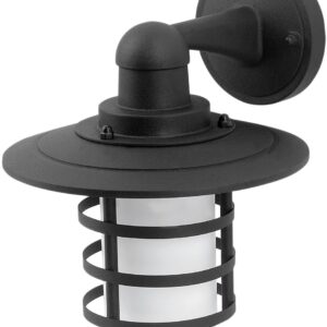 Avide Εξωτερικό Φωτιστικό Τοίχου Hermosa 1xE27 IP44 Μαύρο