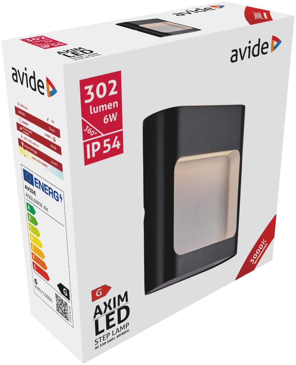 Avide Εξωτερικό Φώς Σκάλας Axim LED 6W Θερμό 3000K IP54 Avide Εξωτερικό Φώς Σκάλας Axim LED 6W Θερμό 3000K IP54 - Image 2