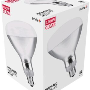 Avide Λάμπα Υπερύθρων E27 100W Διάφανο