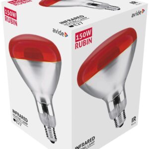 Avide Λάμπα Υπερύθρων E27 150W Κόκκινο