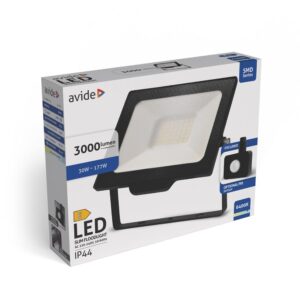Avide Προβολέας LED SMD 30W CW 6400K με Γρήγορη σύνδεση και Προαιρετικό PIR