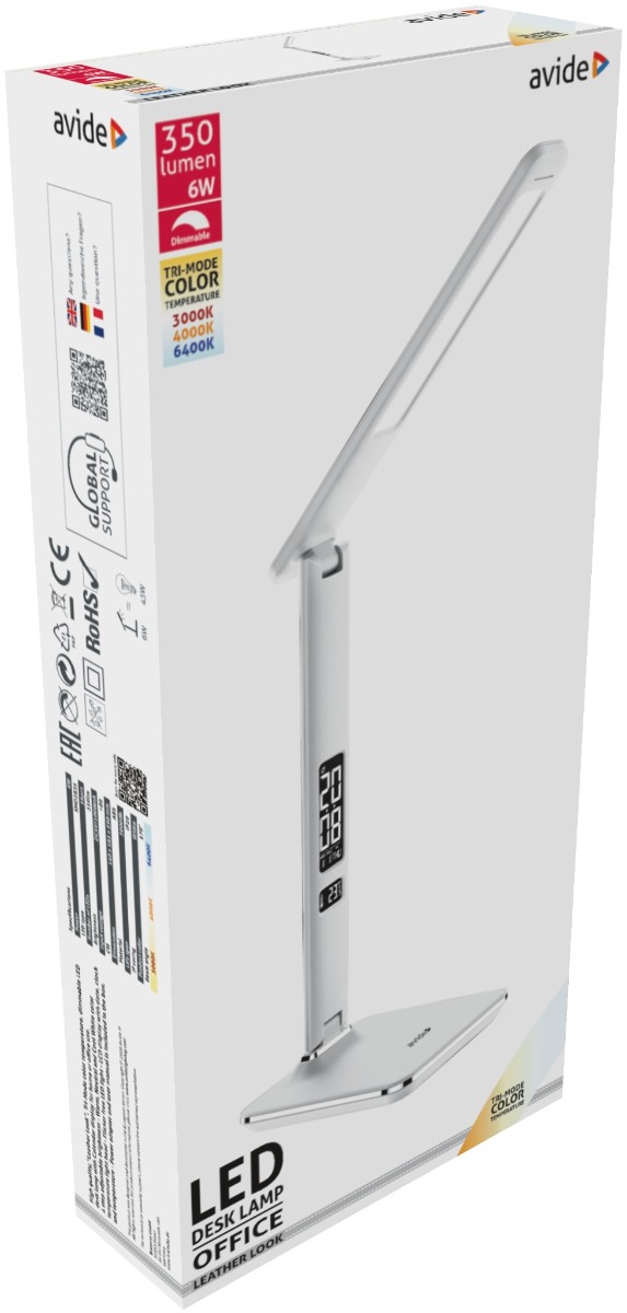 Avide Φωτιστικό Γραφείου LED δερμάτινο με ημερολόγιο 6W Λευκό Avide Φωτιστικό Γραφείου LED δερμάτινο με ημερολόγιο 6W Λευκό - Image 2