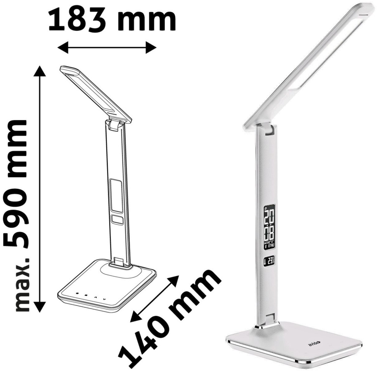 Avide Φωτιστικό Γραφείου LED δερμάτινο με ημερολόγιο 6W Λευκό Avide Φωτιστικό Γραφείου LED δερμάτινο με ημερολόγιο 6W Λευκό - Image 5