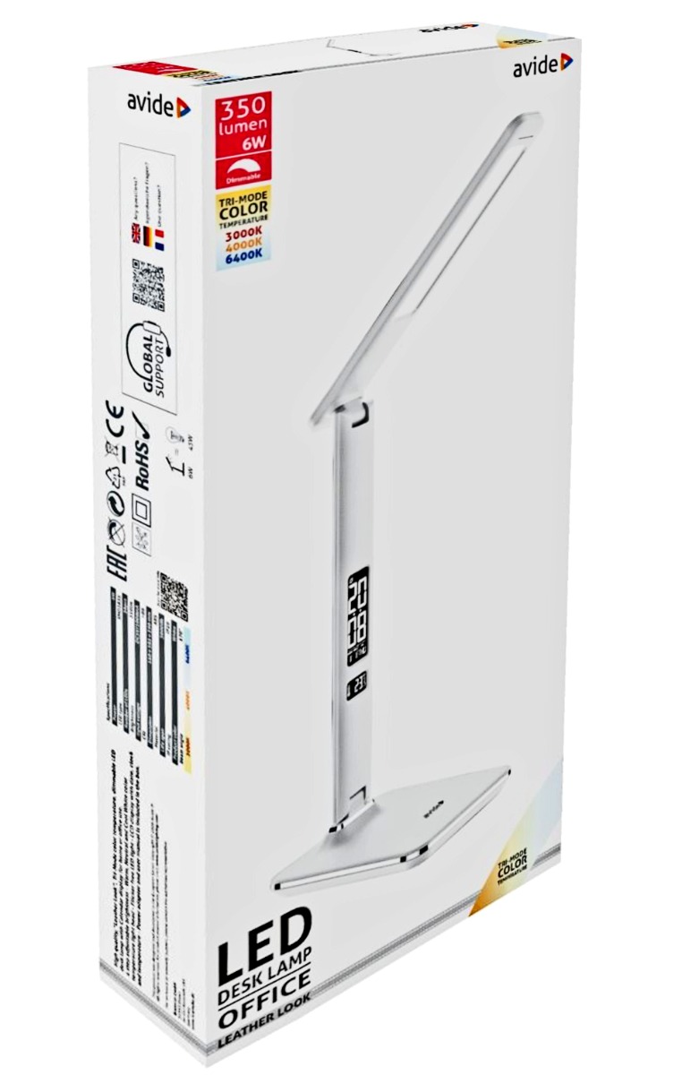 Avide Φωτιστικό Γραφείου LED δερμάτινο με ημερολόγιο 6W Λευκό Avide Φωτιστικό Γραφείου LED δερμάτινο με ημερολόγιο 6W Λευκό - Image 6