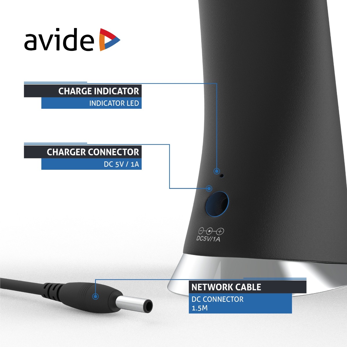Avide Φωτιστικό Γραφείου LED δερμάτινο με ημερολόγιο 6W Μαύρο Avide Φωτιστικό Γραφείου LED δερμάτινο με ημερολόγιο 6W Μαύρο - Image 7