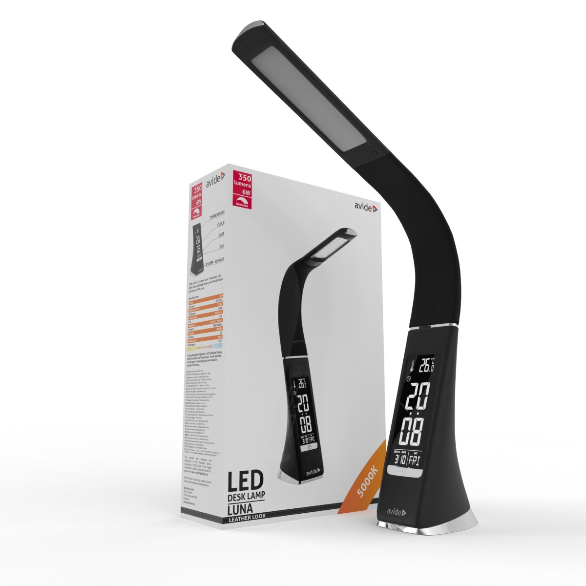 Avide Φωτιστικό Γραφείου LED δερμάτινο με ημερολόγιο 6W Μαύρο Avide Φωτιστικό Γραφείου LED δερμάτινο με ημερολόγιο 6W Μαύρο - Image 8