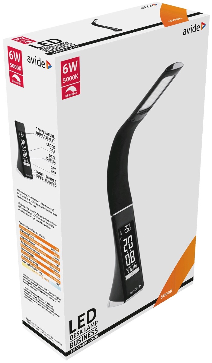 Avide Φωτιστικό Γραφείου LED δερμάτινο με ημερολόγιο 6W Μαύρο Avide Φωτιστικό Γραφείου LED δερμάτινο με ημερολόγιο 6W Μαύρο - Image 9