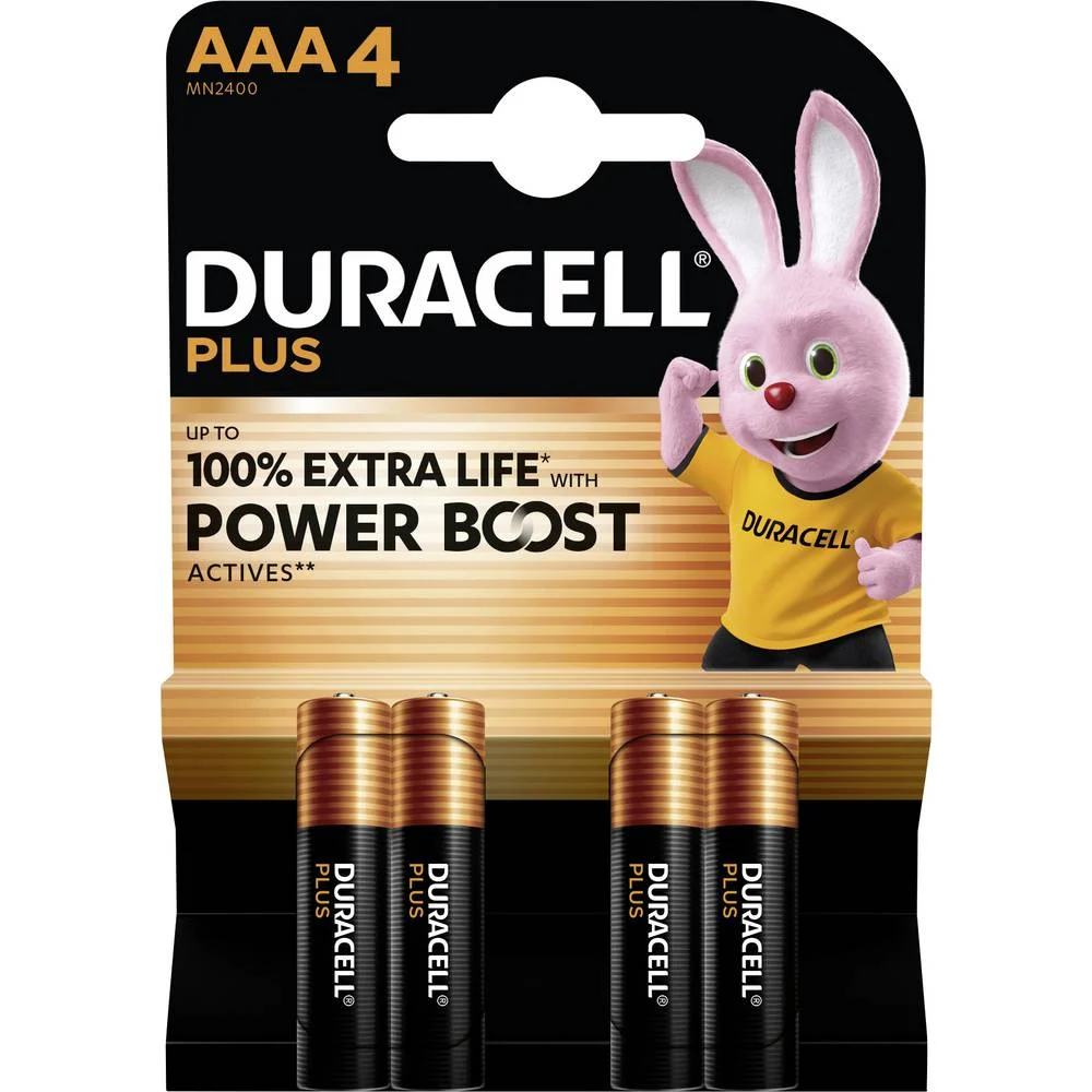 DURACELL Μπαταρίες Plus Boost MN2400 AAA BL4 DURACELL Μπαταρίες Plus Boost MN2400 AAA BL4
