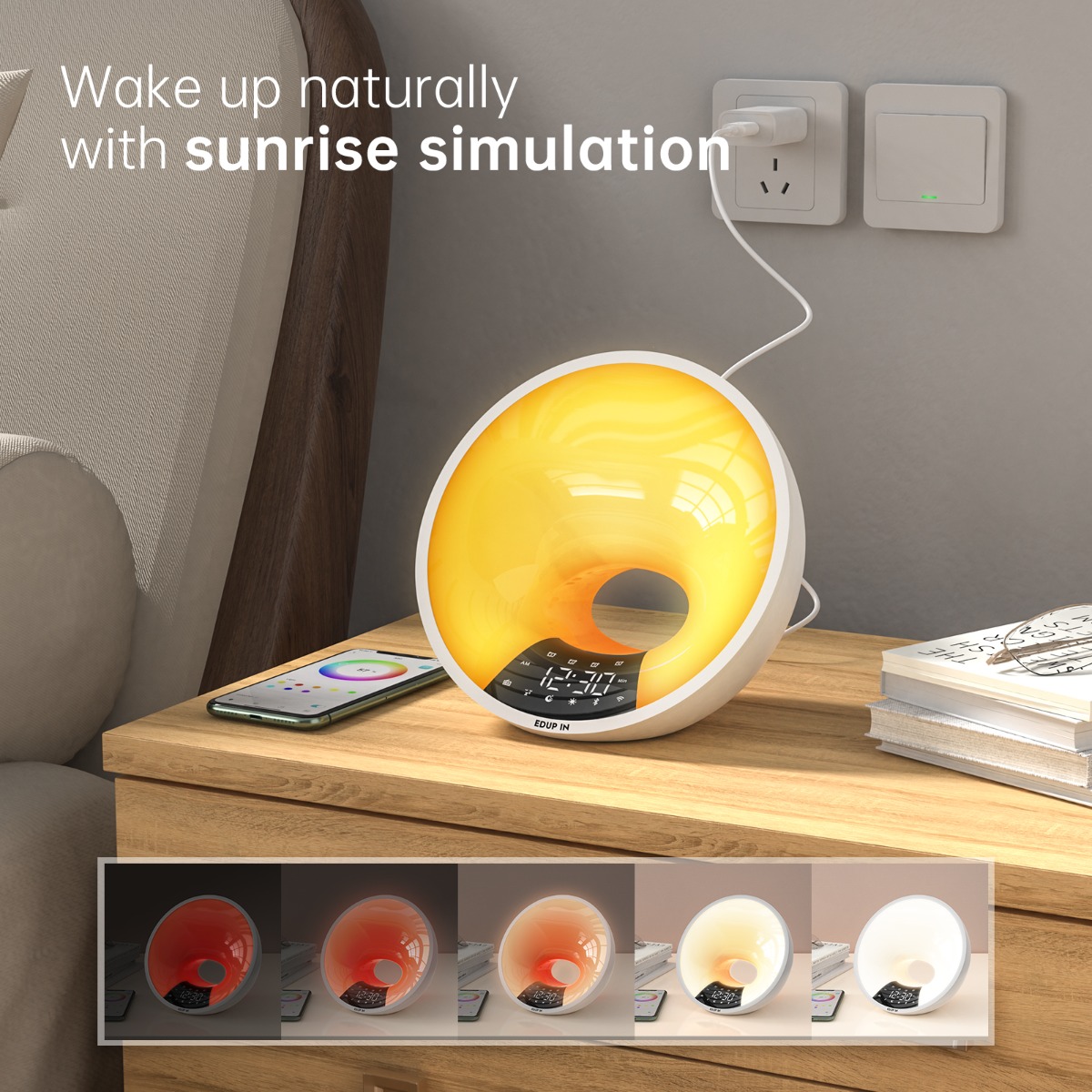 EDUP A90 Wake up light alarm clock EDUP A90 Wake up light alarm clock - Image 5