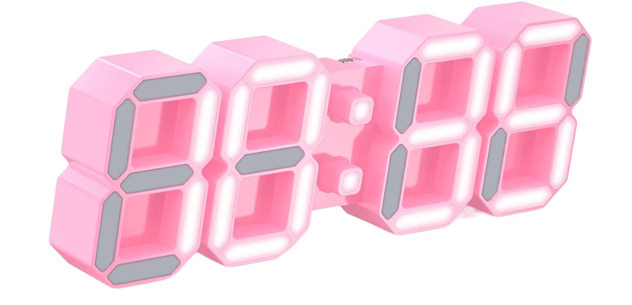 EDUP EH-LEDNI-B-1 Ρολόι τοίχου 3D LED 5,2" Μίνι Ροζ EDUP EH-LEDNI-B-1 Ρολόι τοίχου 3D LED 5