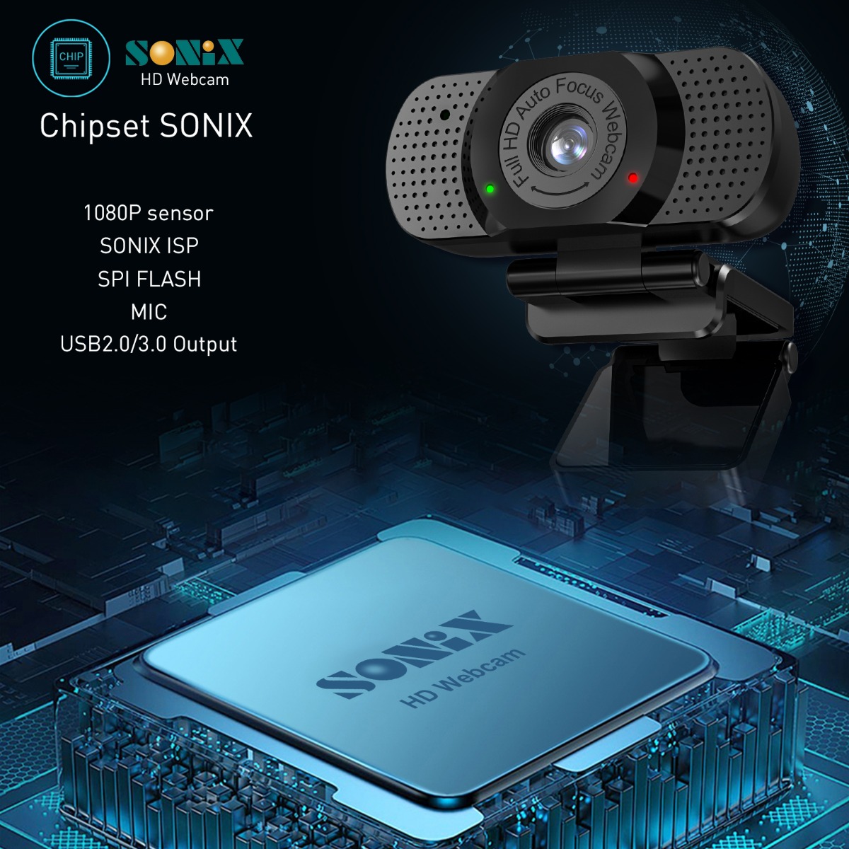 EDUP EP-1080P8 Auto Focus 1080P USB WEBCAM EDUP EP-1080P8 Auto Focus 1080P USB WEBCAM - Image 5
