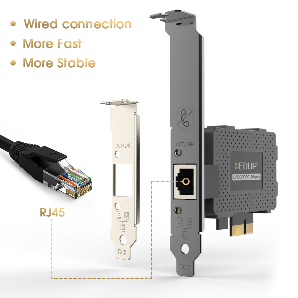 EDUP EP-9602GS 1000Mbps PCI-E Ethernet Adapter EDUP EP-9602GS 1000Mbps PCI-E Ethernet Adapter - Image 8