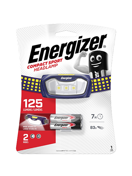 ENERGIZER Compact Sport Headlight 125lm incl. 2xAAA ENERGIZER Compact Sport Headlight 125lm incl. 2xAAA