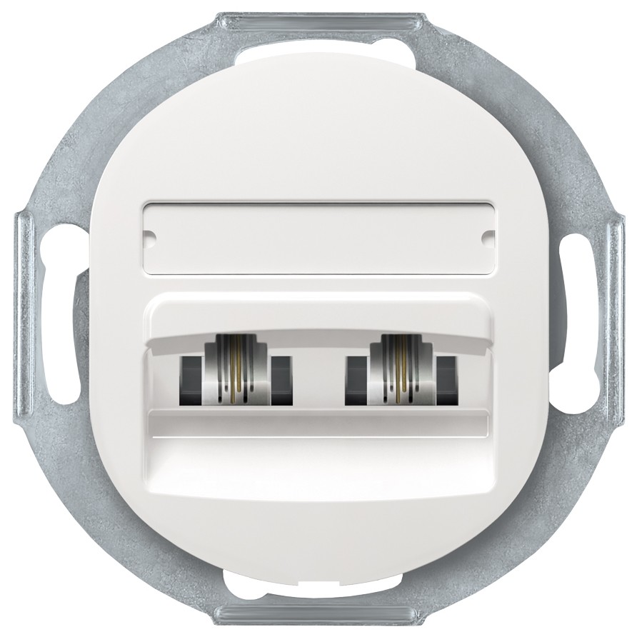 EON E613.0 Double telephone socket without cover frame 2xRJ12 6/4 Cat 3, white EON E613.0 Double telephone socket without cover frame 2xRJ12 6/4 Cat 3