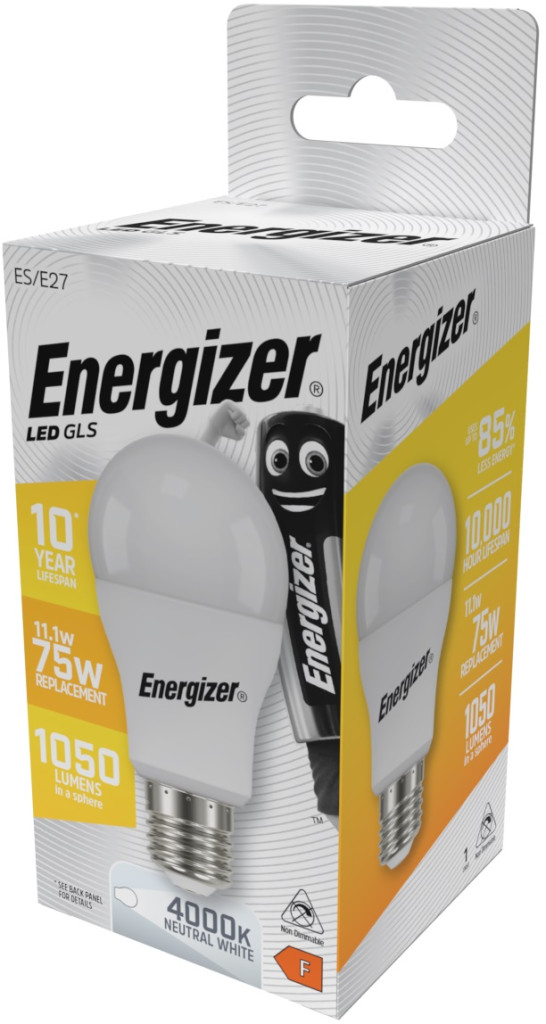 Energizer BEC Κοινή Λάμπα LED 11.1W E27 1060lm 4000K Φυσικό Λευκό Energizer BEC Κοινή Λάμπα LED 11.1W E27 1060lm 4000K Φυσικό Λευκό