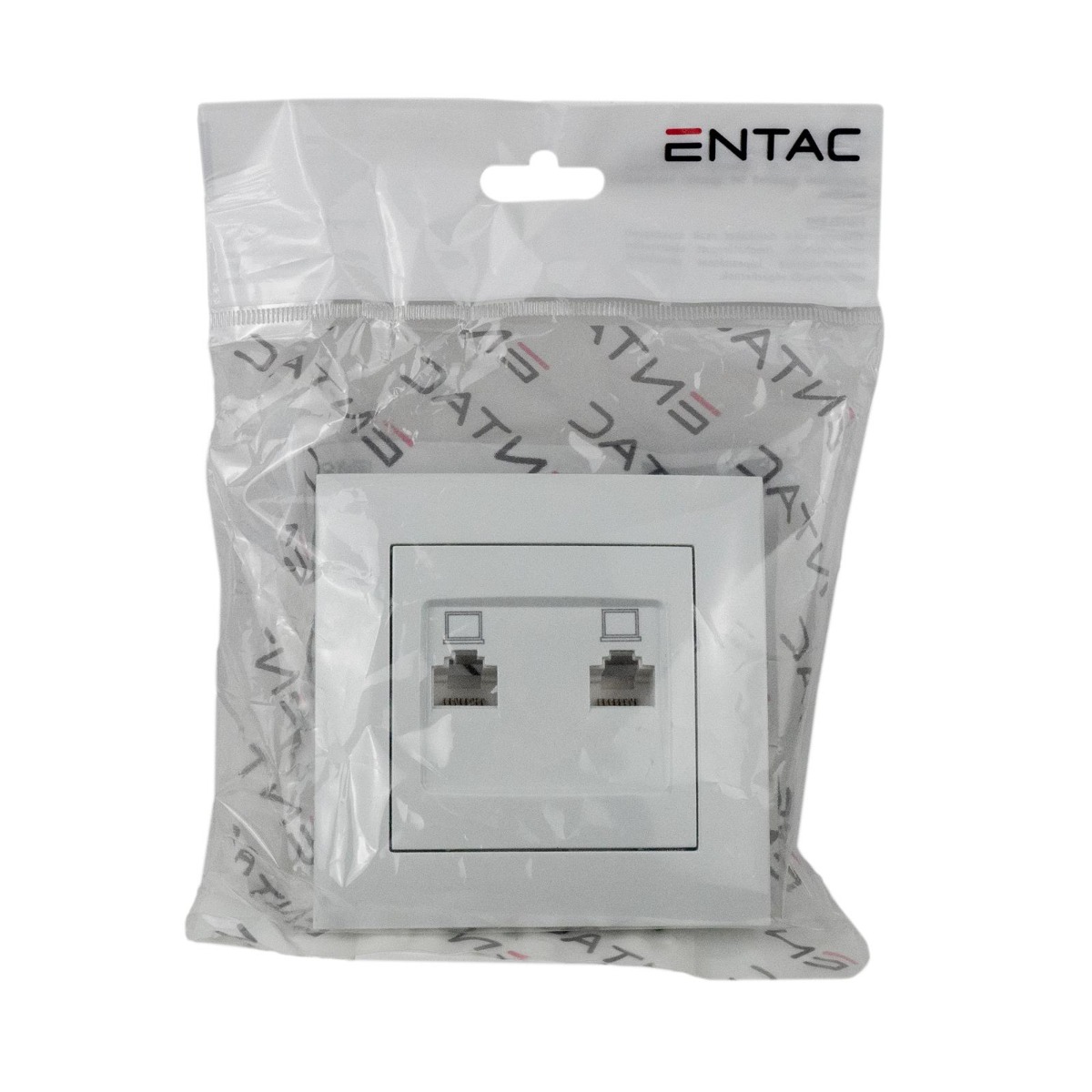 Entac Arnold Recessed wall LAN socket 2x Cat5 White Entac Arnold Recessed wall LAN socket 2x Cat5 White - Image 3
