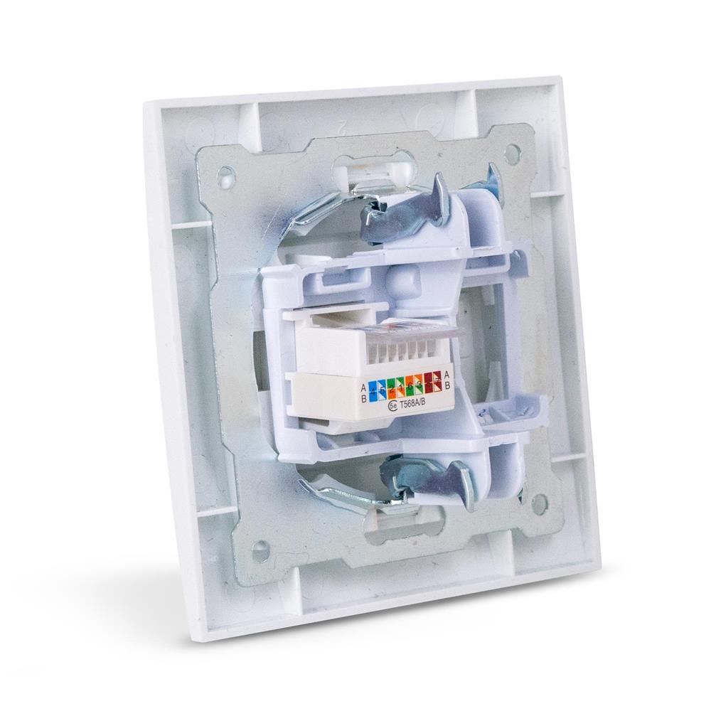 Entac Arnold Recessed wall LAN socket Cat5 White Entac Arnold Recessed wall LAN socket Cat5 White - Image 2
