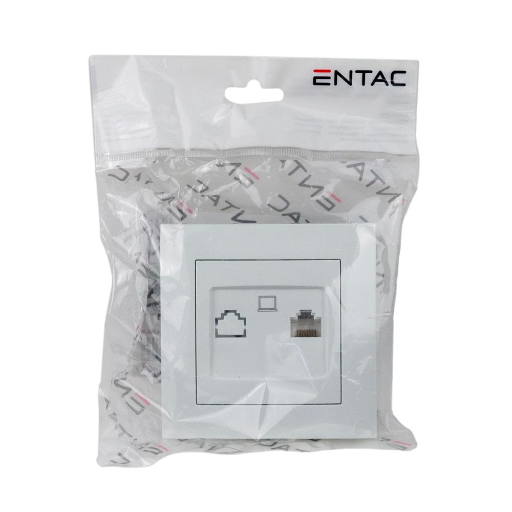 Entac Arnold Recessed wall LAN socket Cat5 White Entac Arnold Recessed wall LAN socket Cat5 White - Image 4