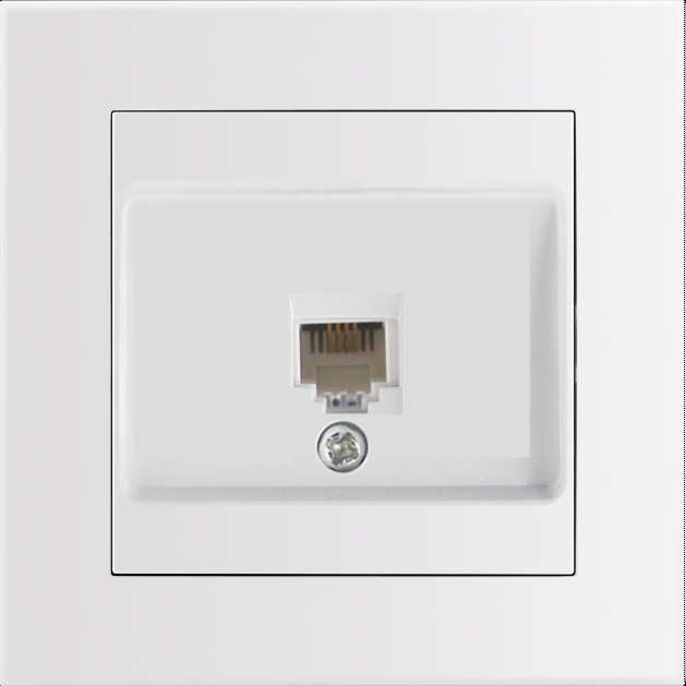 Entac Arnold Recessed wall Phone socket White Entac Arnold Recessed wall Phone socket White