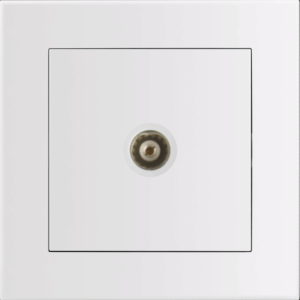 Entac Arnold Recessed wall TV socket End type White