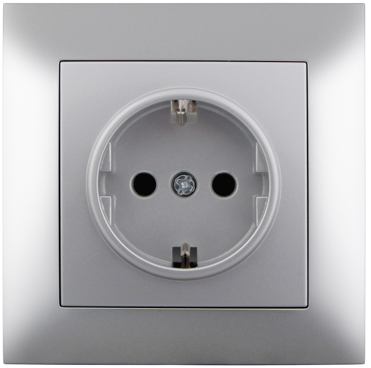 Entac Arnold Recessed wall socket earthed Silver Entac Arnold Recessed wall socket earthed Silver