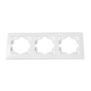 Entac Arnold Πλαίσιο Τοίχου Διακόπτη - Πρίζας 3 Θέσεων Οριζοντίως Λευκό