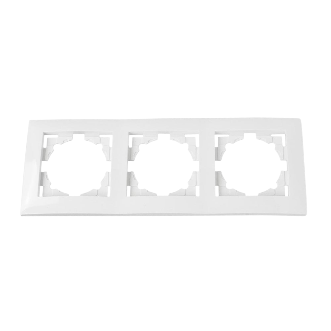 Entac Arnold Πλαίσιο Τοίχου Διακόπτη - Πρίζας 3 Θέσεων Οριζοντίως Λευκό Entac Arnold Πλαίσιο Τοίχου Διακόπτη - Πρίζας 3 Θέσεων Οριζοντίως Λευκό