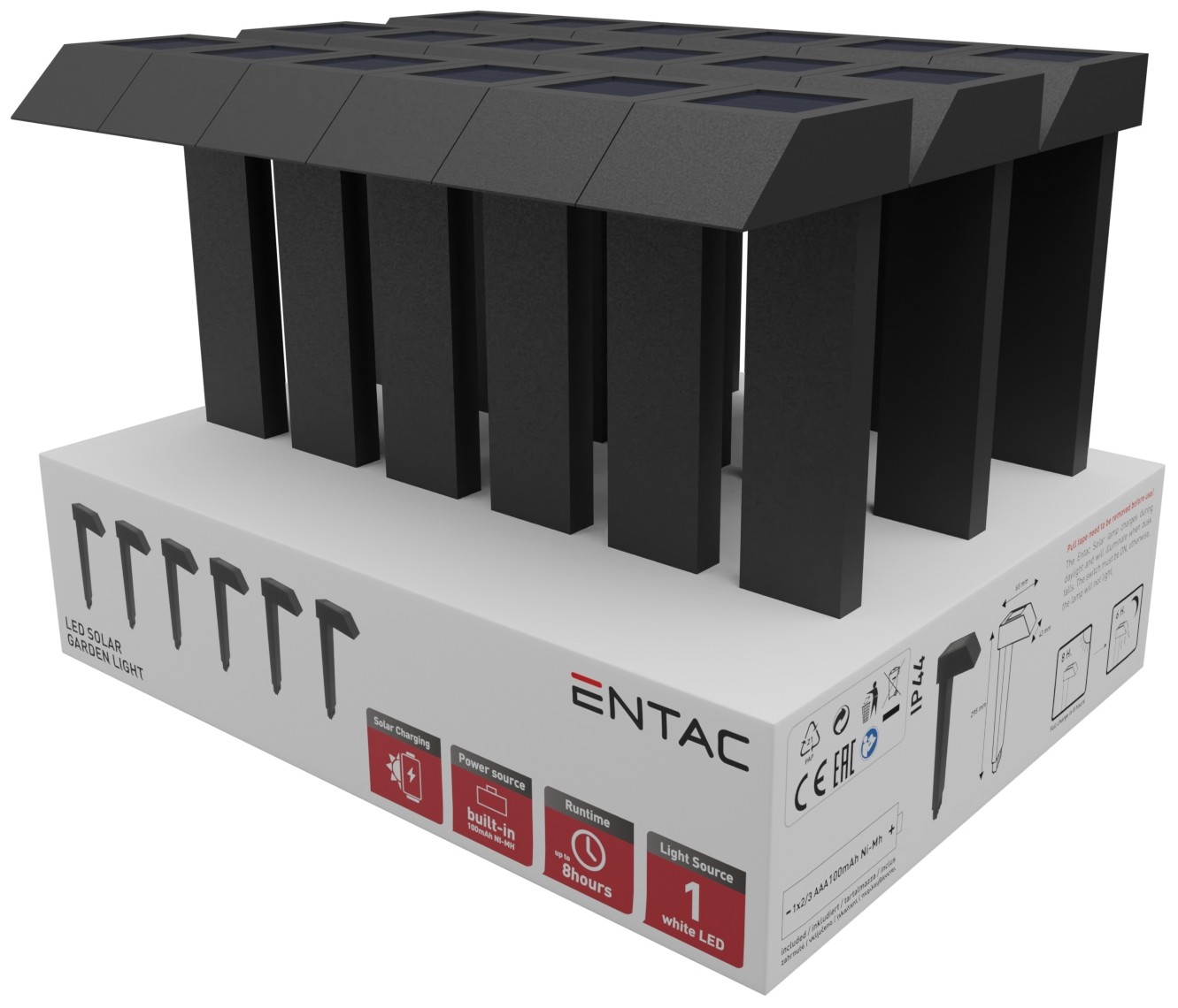 Entac Garden Solar Lamp Downward Lighting LED Entac Garden Solar Lamp Downward Lighting LED - Image 2