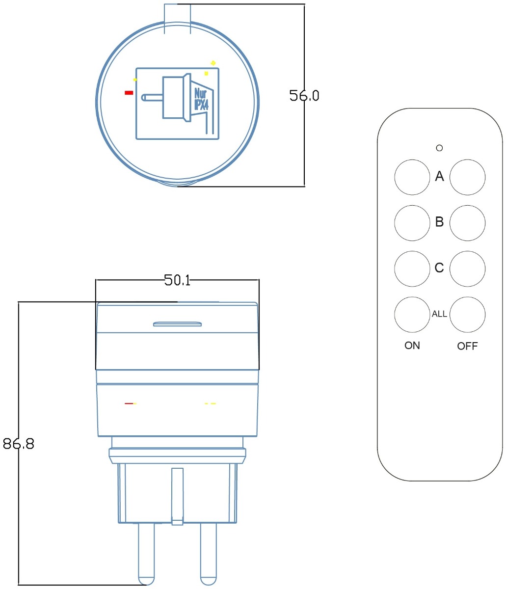 Entac Remote Controlled IP44 Socket Set 2xIP44 Sockets with RC Entac Remote Controlled IP44 Socket Set 2xIP44 Sockets with RC - Image 2