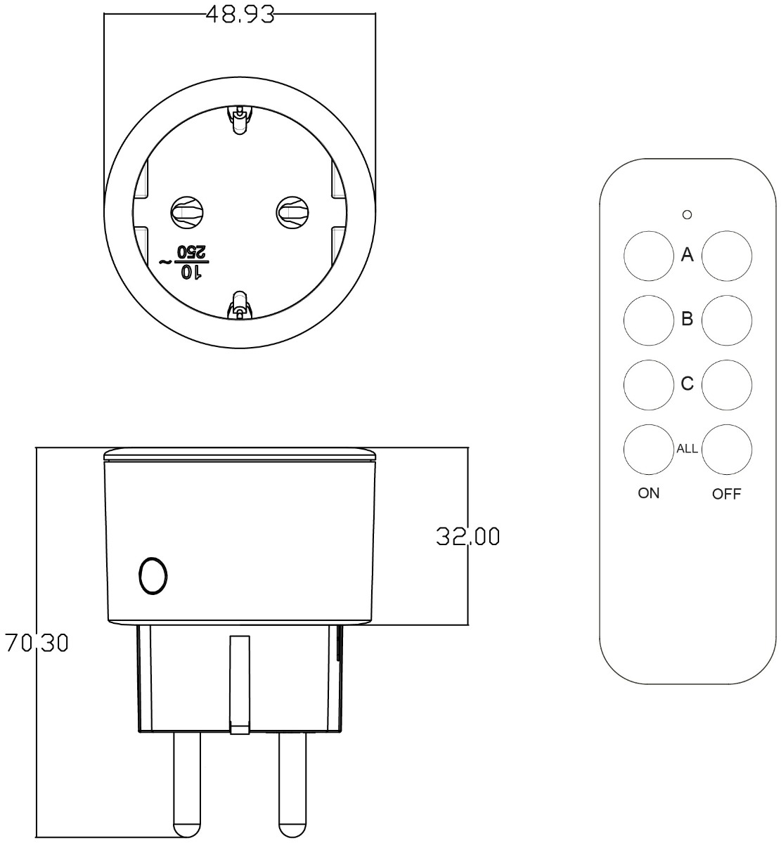 Entac Remote Controlled Socket Set 3xSockets with RC Entac Remote Controlled Socket Set 3xSockets with RC - Image 3