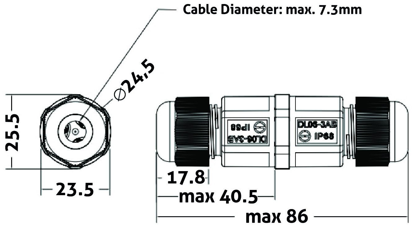 Entac Ένωση Καλωδίων 3 Φάσεων Στεγανό IP68 Entac Ένωση Καλωδίων 3 Φάσεων Στεγανό IP68 - Image 3