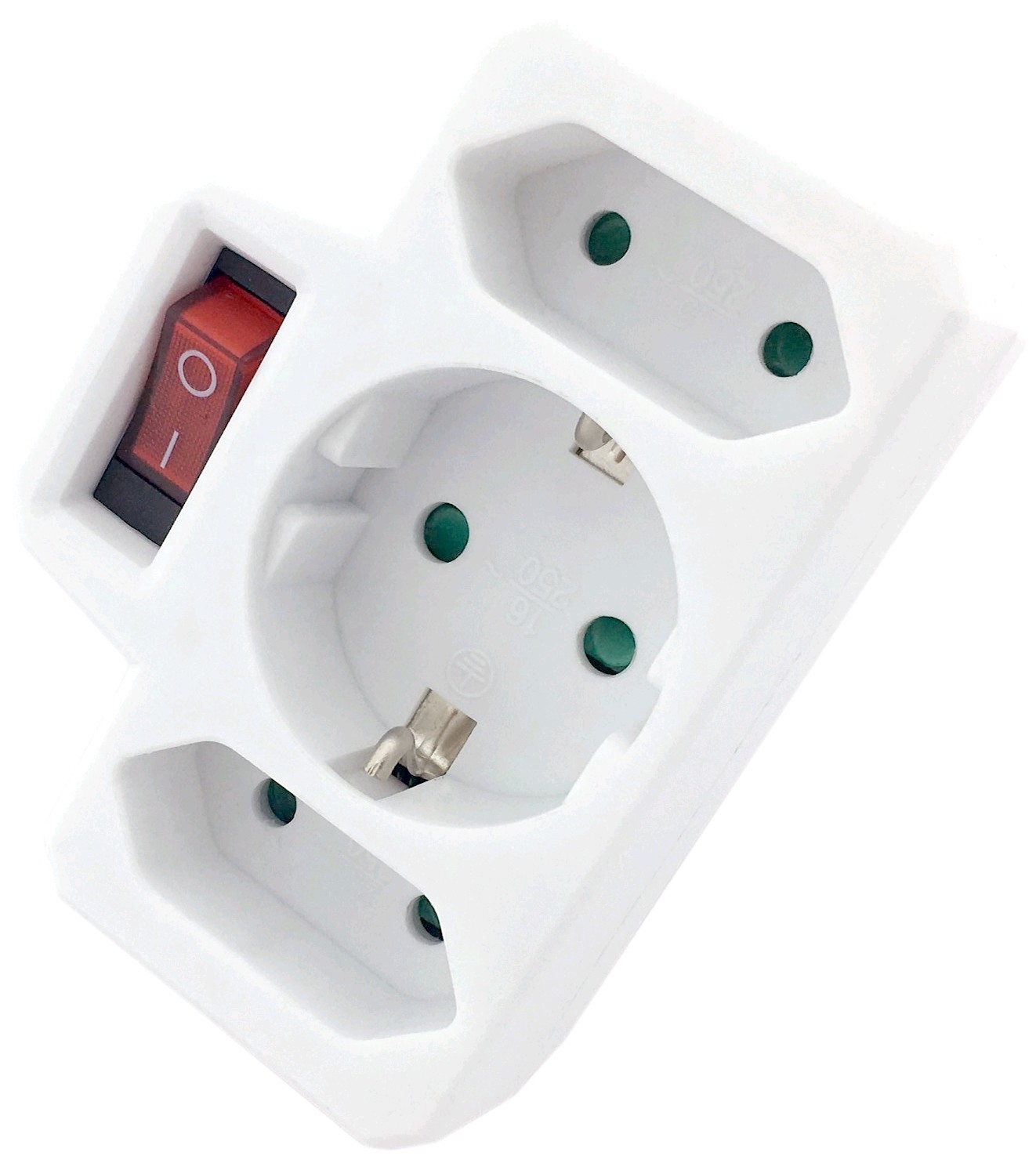 Entac Αντάπτορας Σούκο Σε 2 Διπολικά+1Σούκο+Διακόπτη EPAG-1EE2E-SW Entac Αντάπτορας Σούκο Σε 2 Διπολικά+1Σούκο+Διακόπτη EPAG-1EE2E-SW