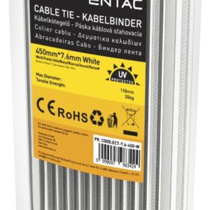 Entac Δεματικά 7.6mmx450mm Λευκά