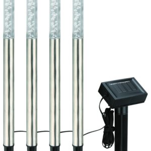 Entac Ηλιακό Κήπου 47cm Stainless Steel 4 LED