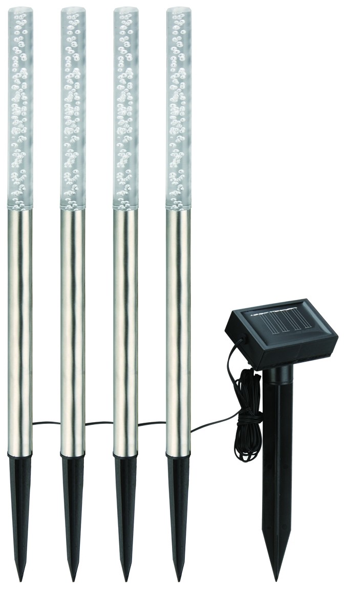 Entac Ηλιακό Κήπου 47cm Stainless Steel 4 LED Entac Ηλιακό Κήπου 47cm Stainless Steel 4 LED