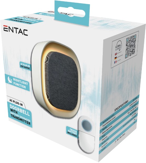 Entac Κουδούνι AC Plug-in με Φως Νυκτός Entac Κουδούνι AC Plug-in με Φως Νυκτός